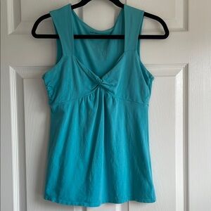 New York & Company Aqua Twist Front Tank Top